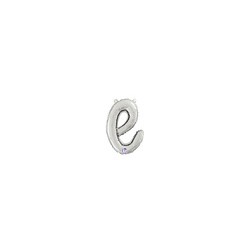 E Letter Silver Script 14"