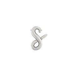 S Letter Silver Script 14"